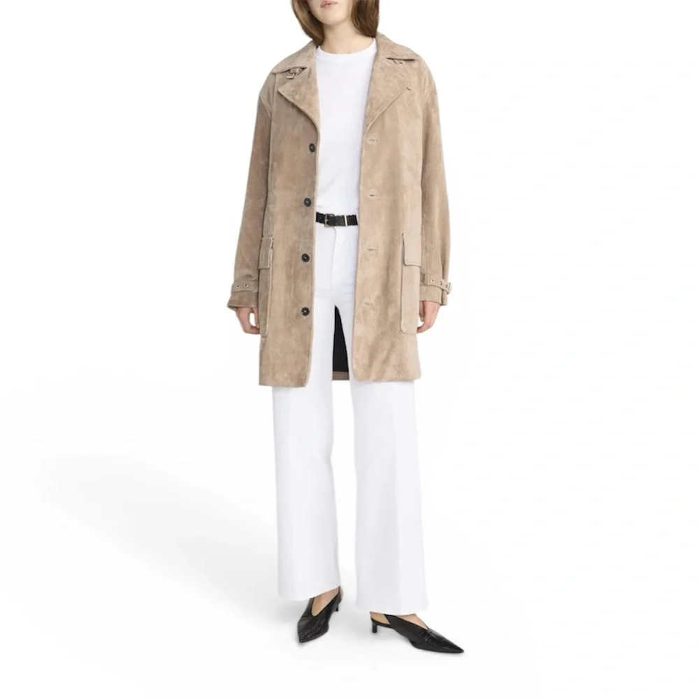 Frame Le Palazzo Crop Wide Leg White Denim Jean - Picture 1 of 10